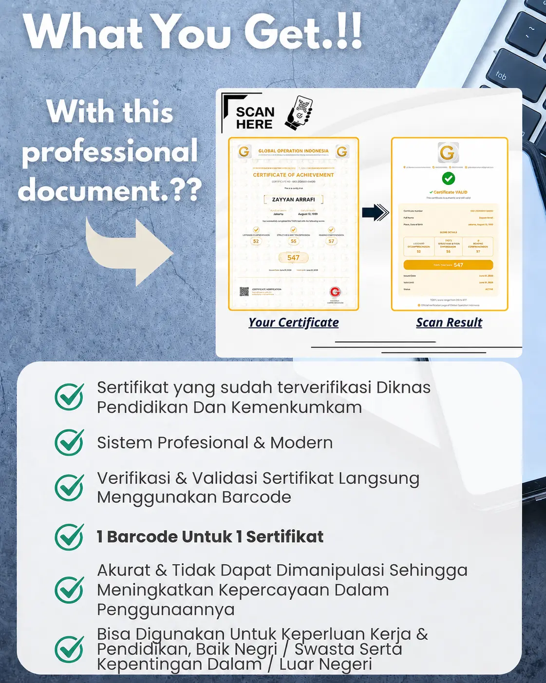 Certificate Preview